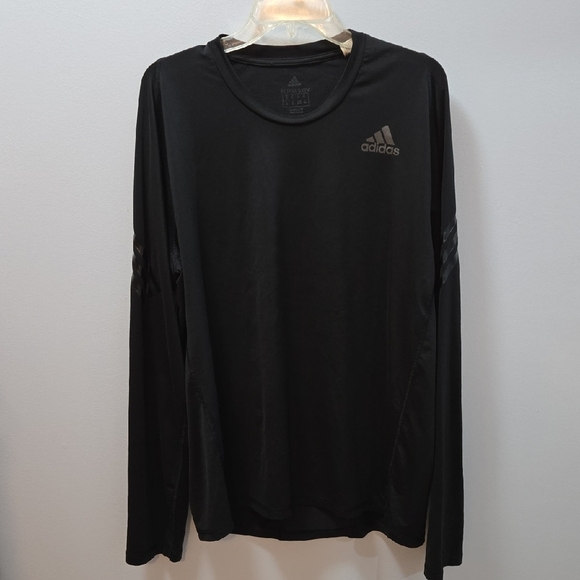 Adidas Men's Alphaskin Climalite Black Long Sleeve Tee XL - Picture 1 of 6